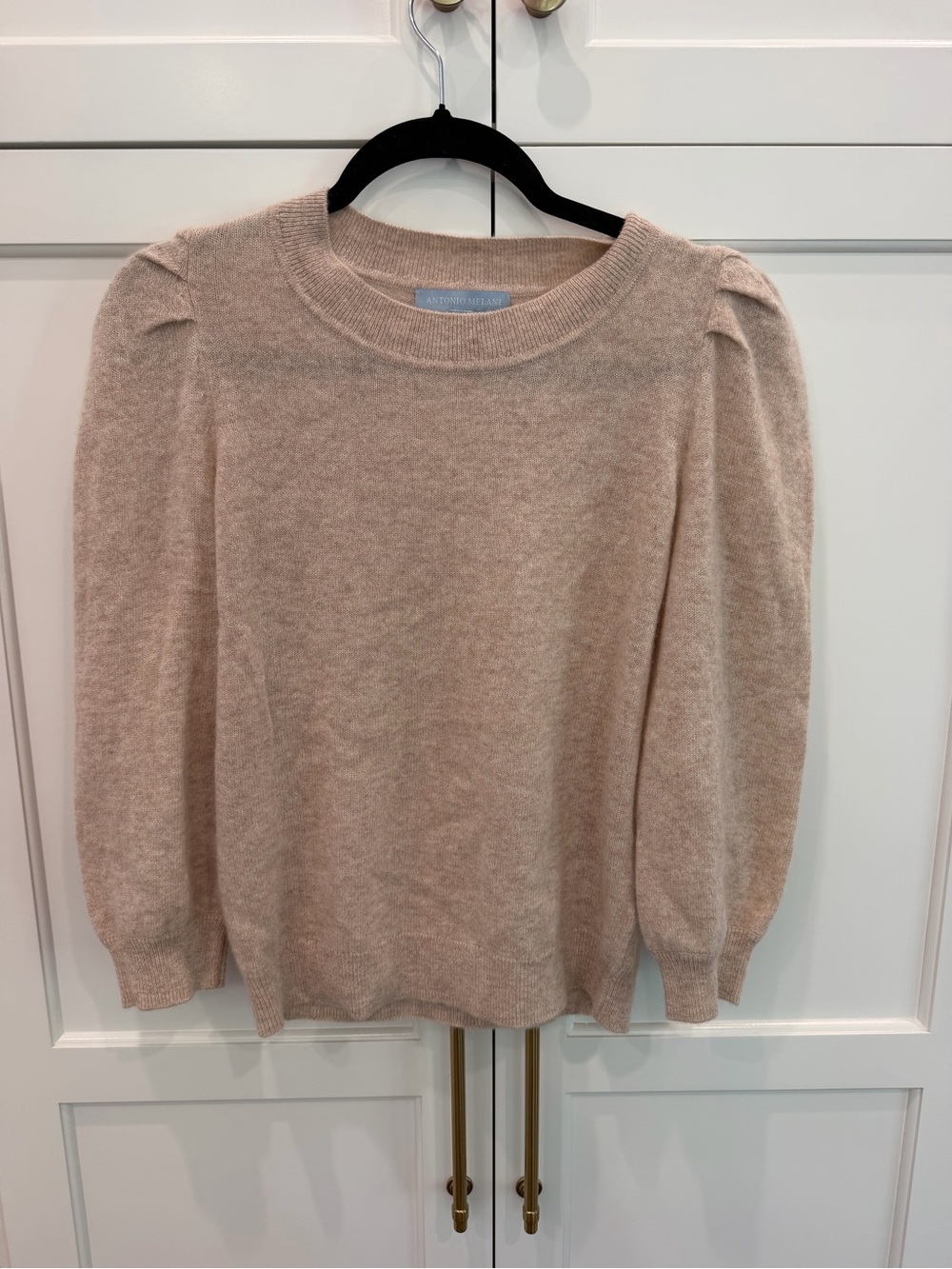 Antonio Melanie beige cashmere winter sweater small